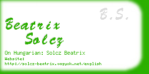 beatrix solcz business card